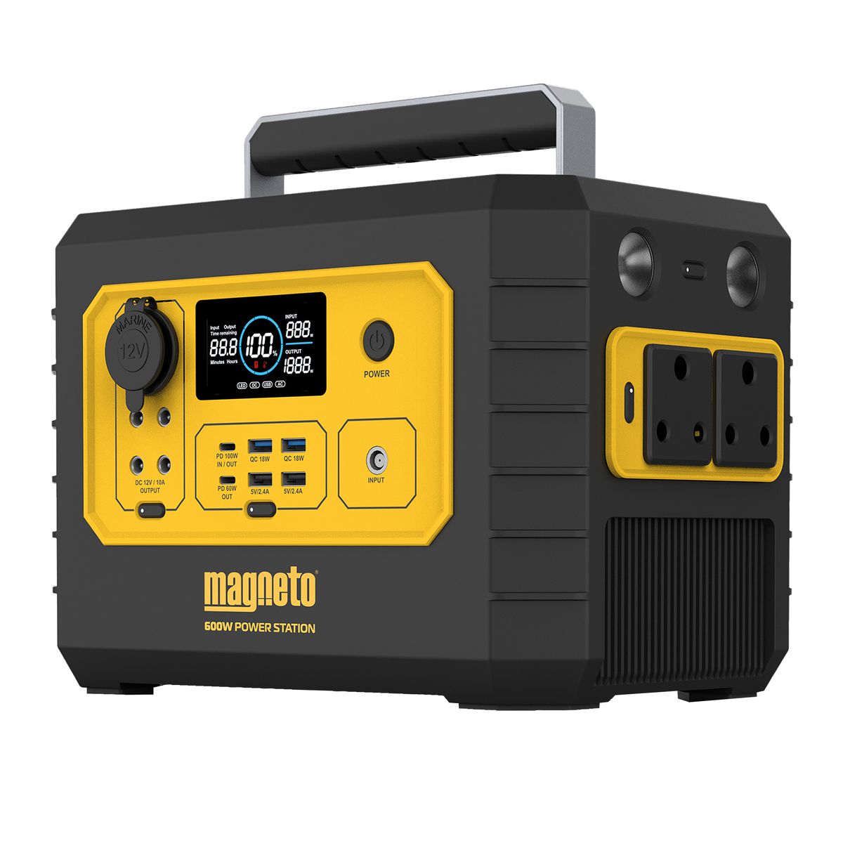 Magneto 600W (537Wh) Portable Power Backup Station with LiFePO4 battery