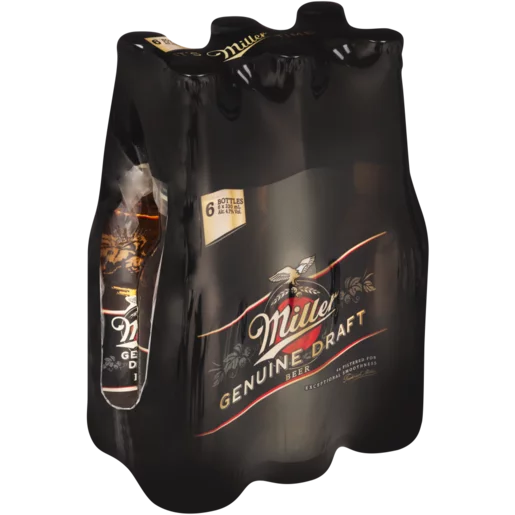 Miller Genuine Draft Beer Bottles 6 x 330ml