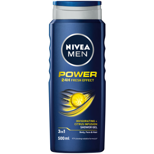 Nivea Men Power Refresh For Men Shower Gel 500ml