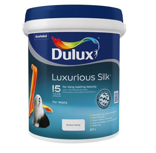 Dulux Luxurious Silk - Brilliant White (20L)