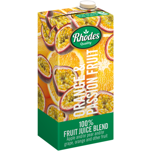 Rhodes Orange & Passion Fruit 100% Fruit Juice Blend Box 1L