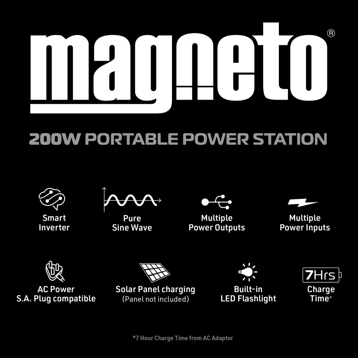 Magneto 200W (202Wh) Portable Power Backup Station