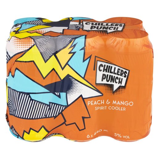 Chillers Punch Peach & Mango Spirit Cooler 6 x 440ml