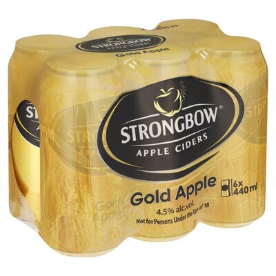 Strongbow Gold Apple Cider Cans 6 x 440ml