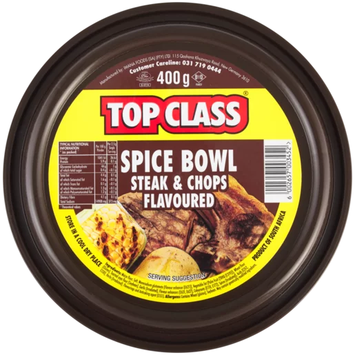 Top Class Steak & Chops Flavoured Spice Bowl 400g