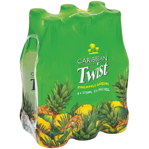 Caribbean Twist Pineapple Daiquiri Spirit Cooler Bottles 6 x 275ml