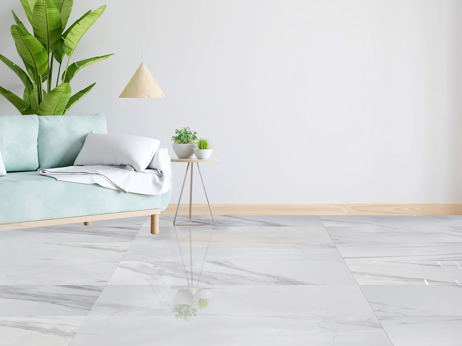 Vibranium Mint Glazed Shiny Polished Porcelain Floor Tile - 600 x 1200mm
