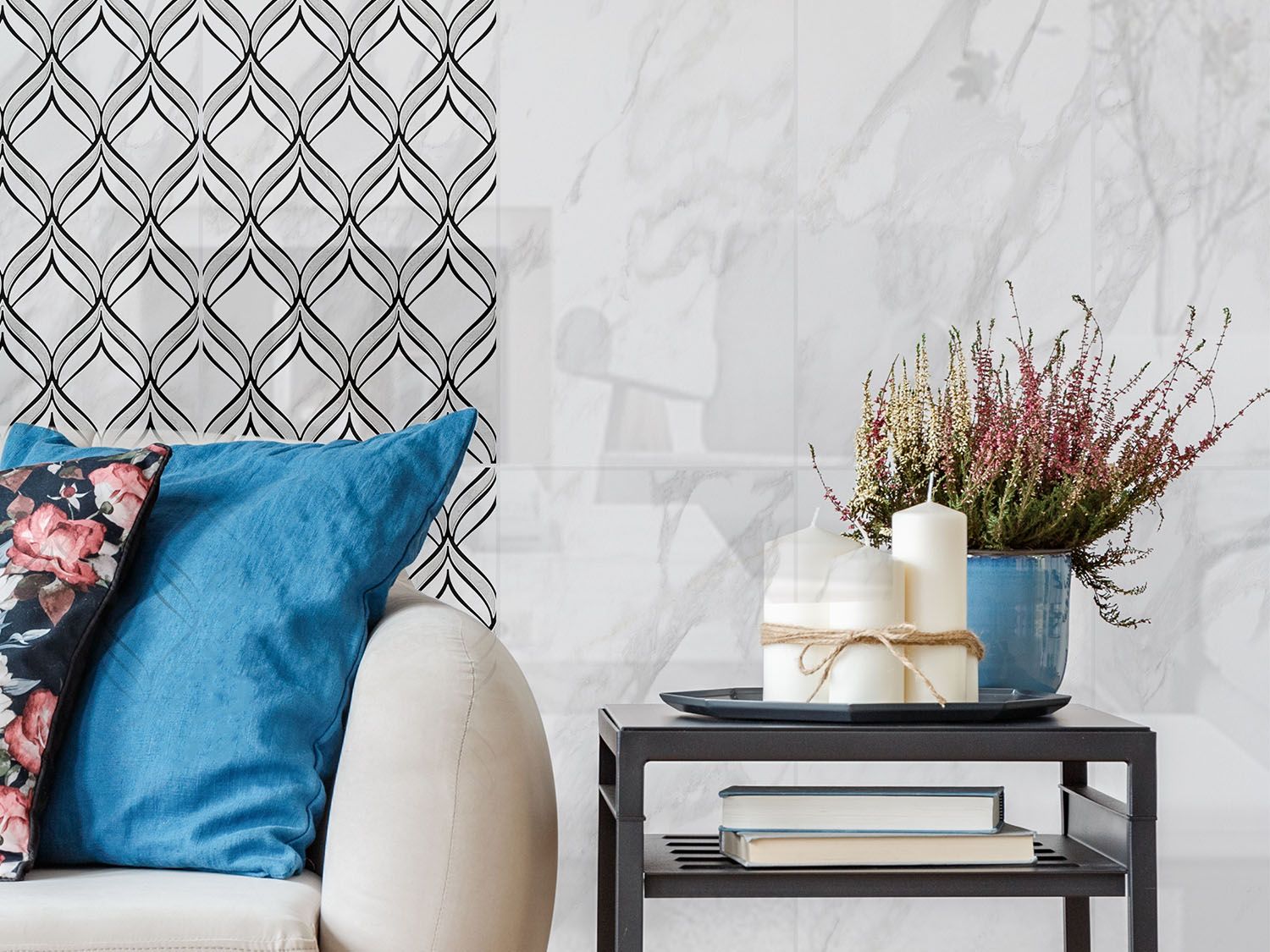 Juniper White Shiny Ceramic Wall Tile - 250 x 400mm