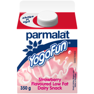 Parmalat YogoFun Strawberry Flavoured Low Fat Drinking Yoghurt 350g