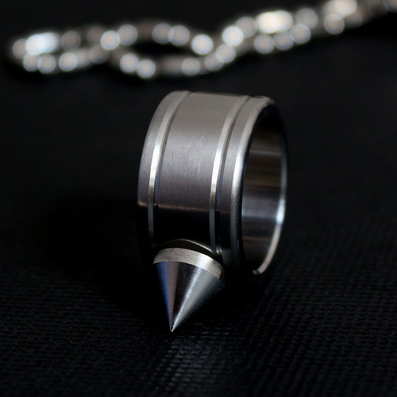 Stainless Steel Studded Ring