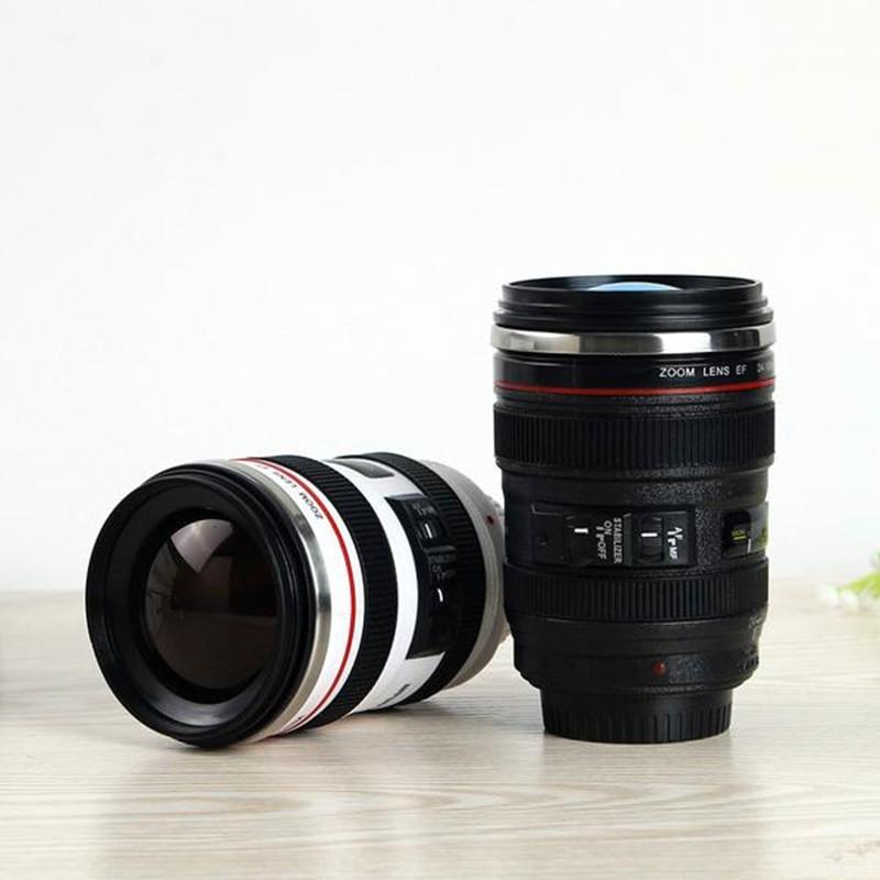 Stainless Steel Camera Lens Travel Mug