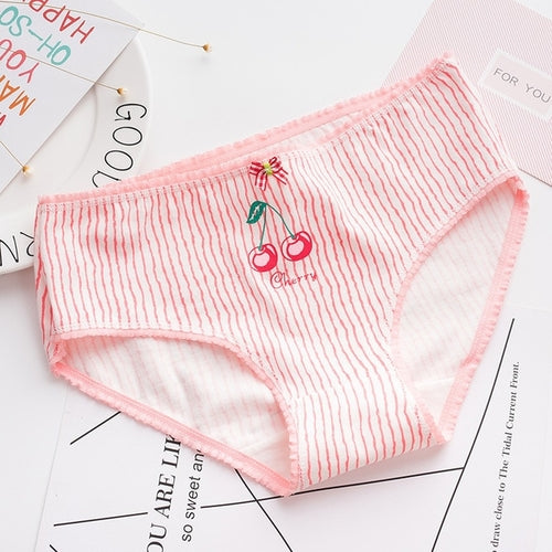 Underwear for Women Cotton Panties Cherry