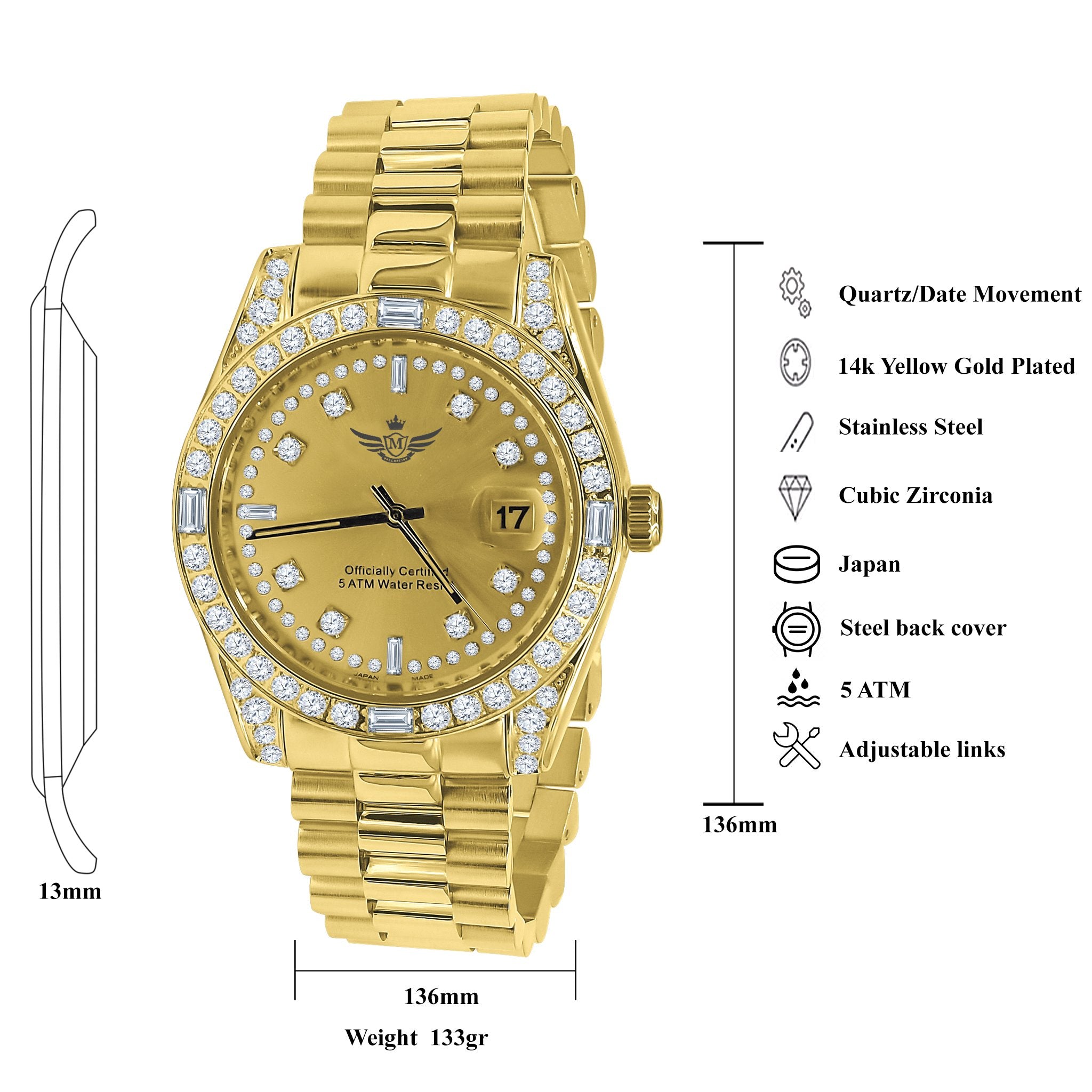 MAJESTY Steel CZ Watch | 530362