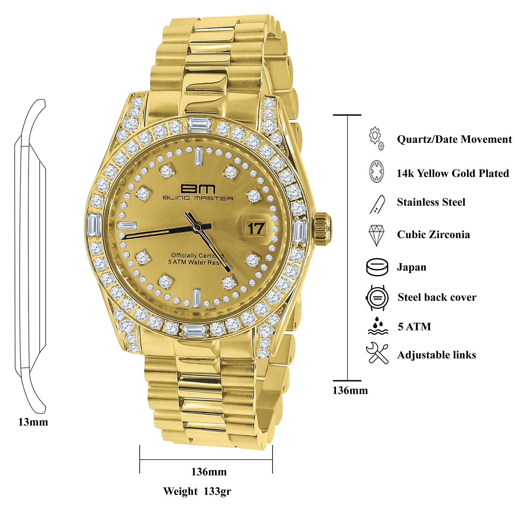 MAJESTY Steel CZ Watch | 530362