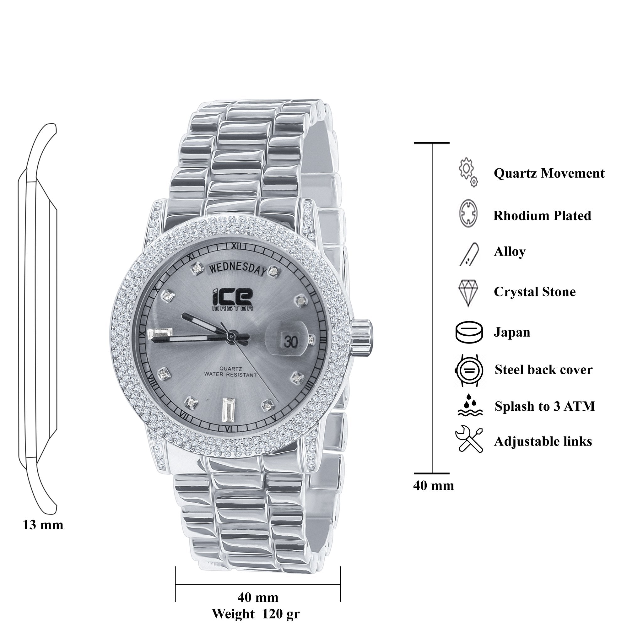 Incandescent Bling Metal Watch | 562631