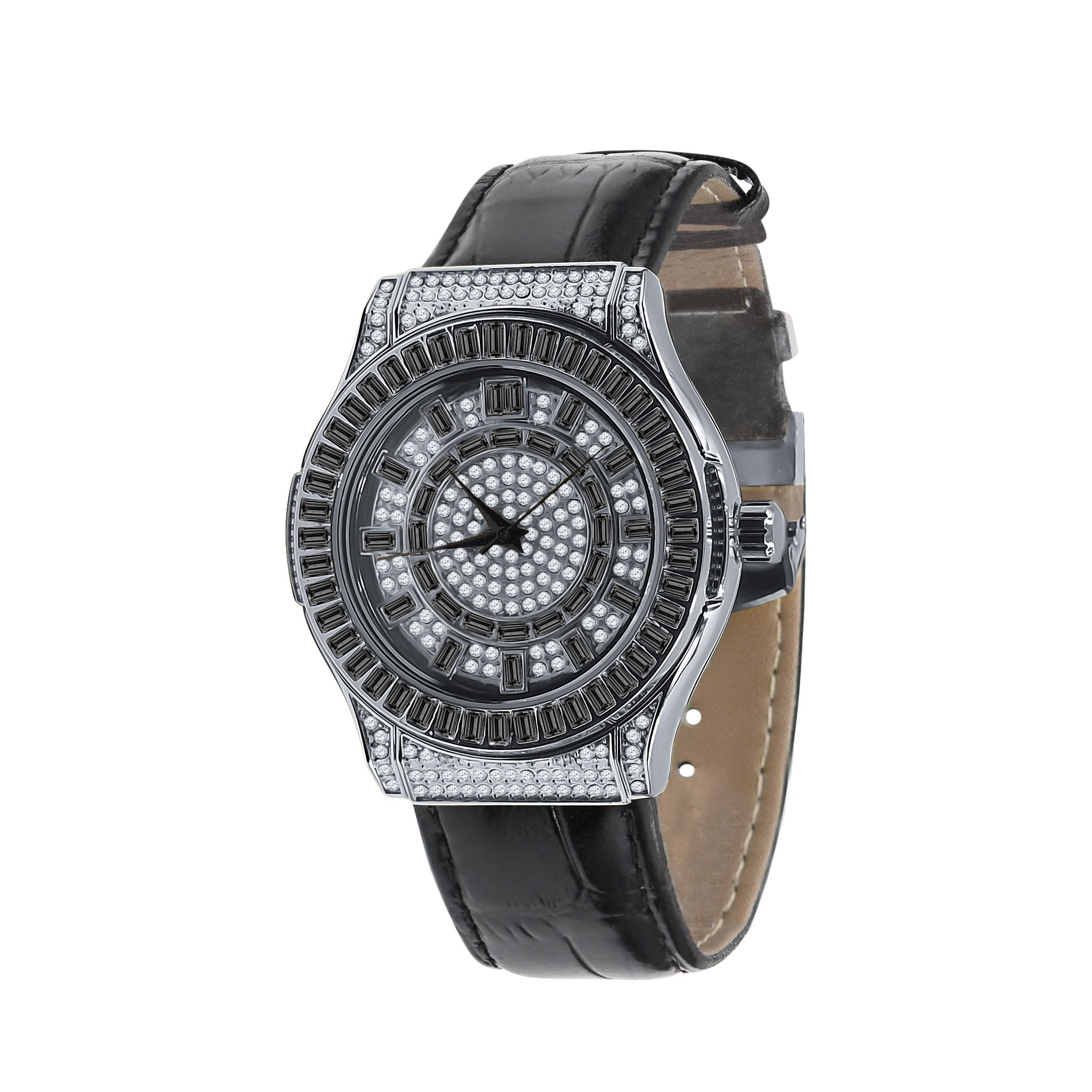 Conspicious Bling Leather Watch | 5110367