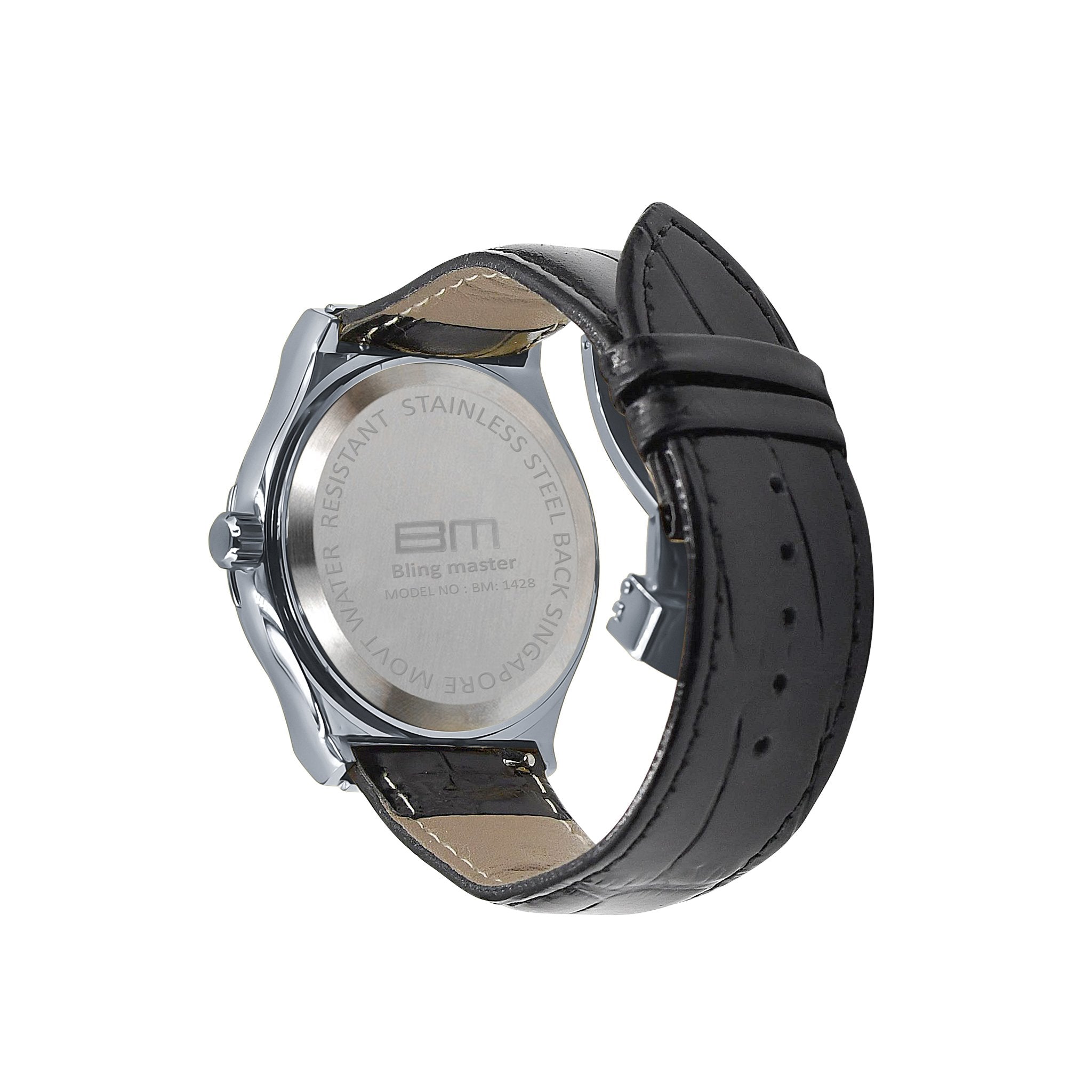 Conspicious Bling Leather Watch | 5110361