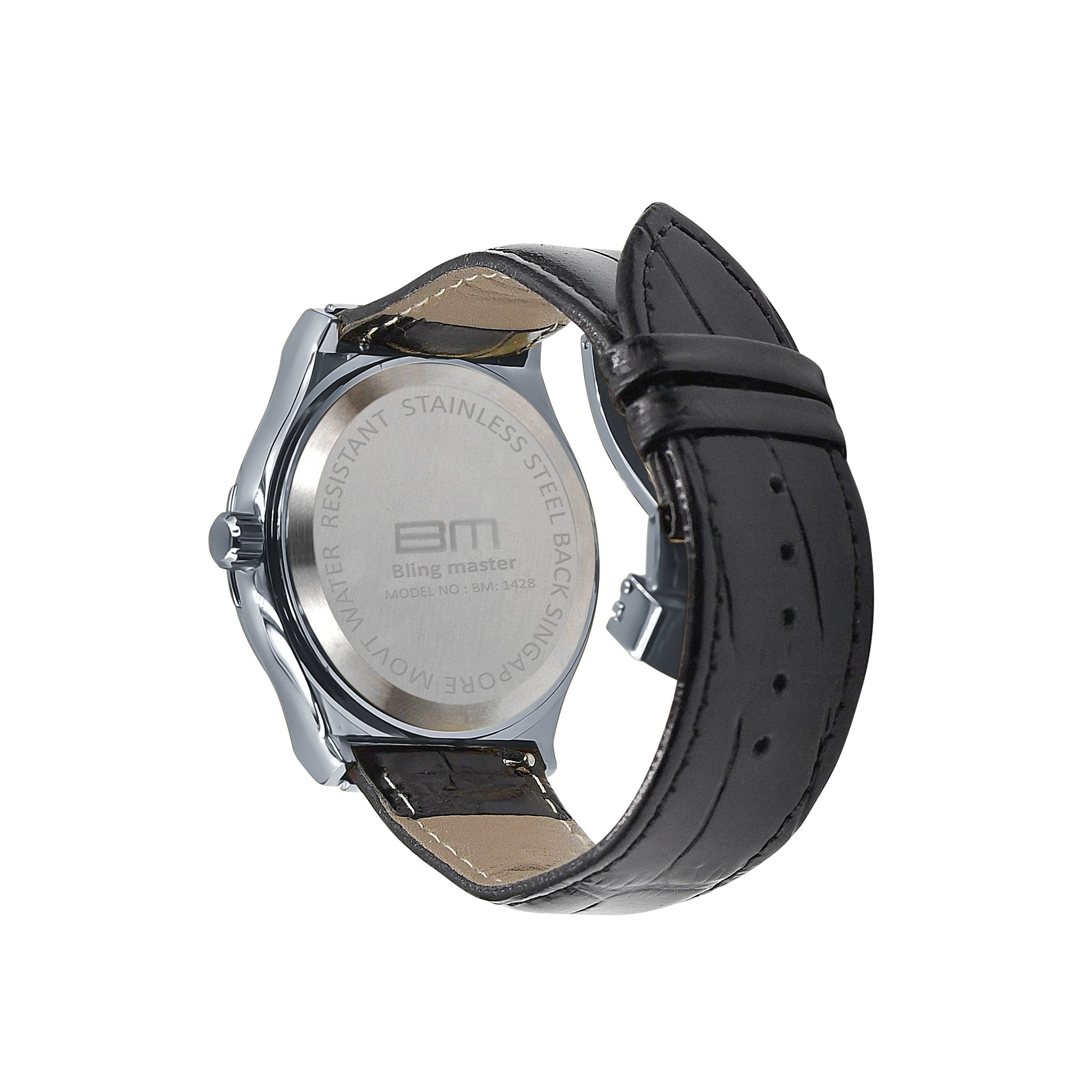 Conspicious Bling Leather Watch | 5110367