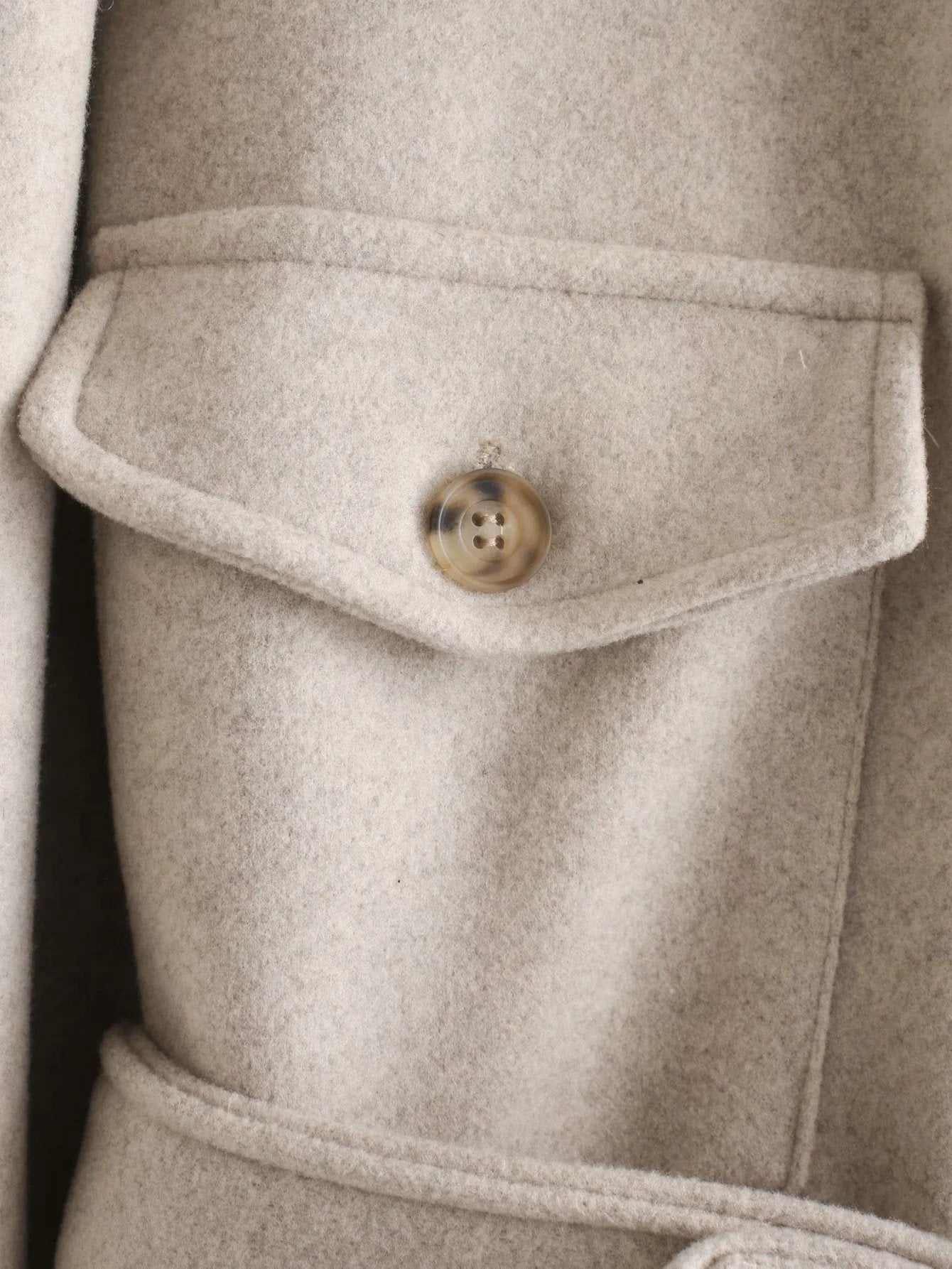 Single-breasted Woolen Coat Outwear