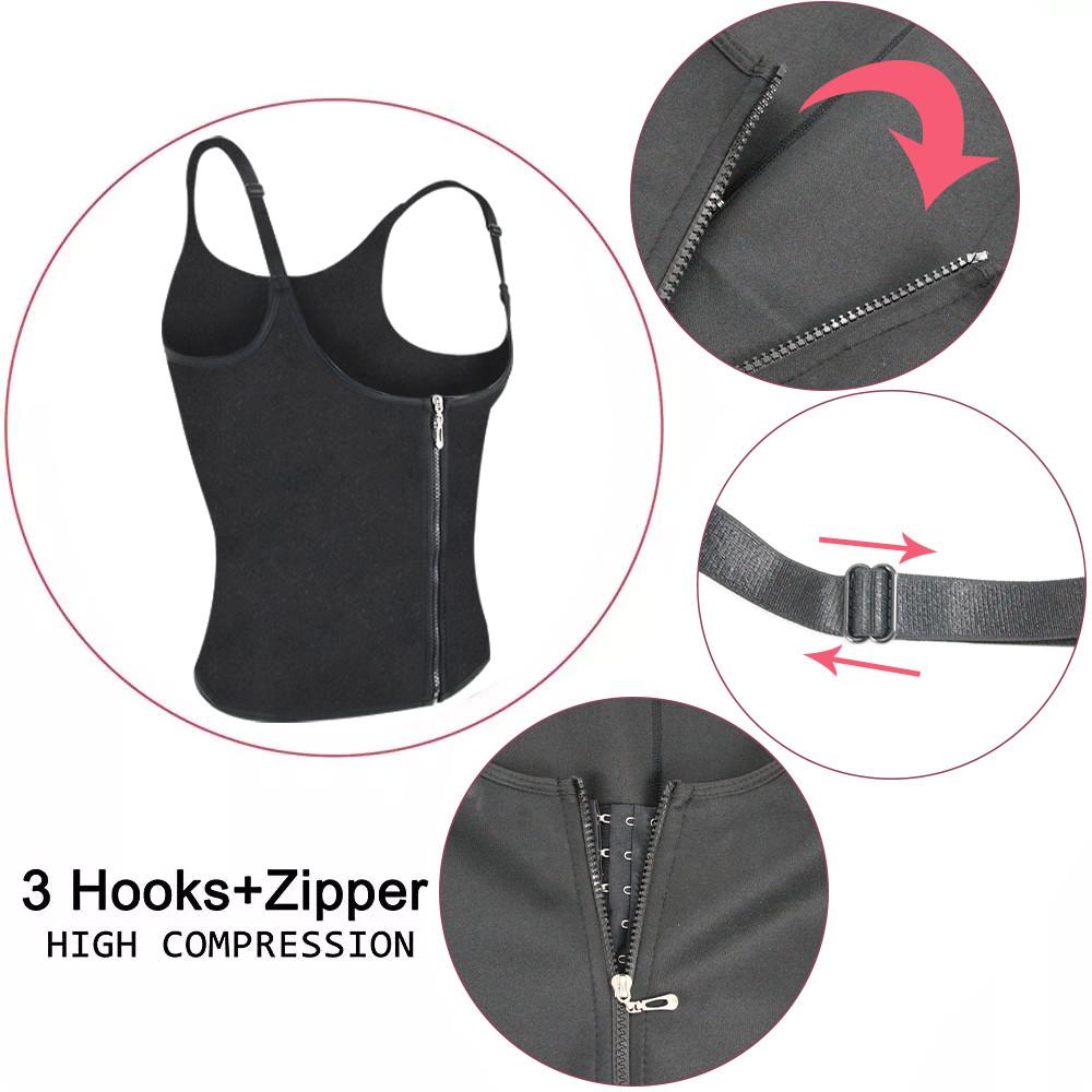 Women Neoprene Slimming Body Shaper Sweat Sauna Vest Zipper Waist SP