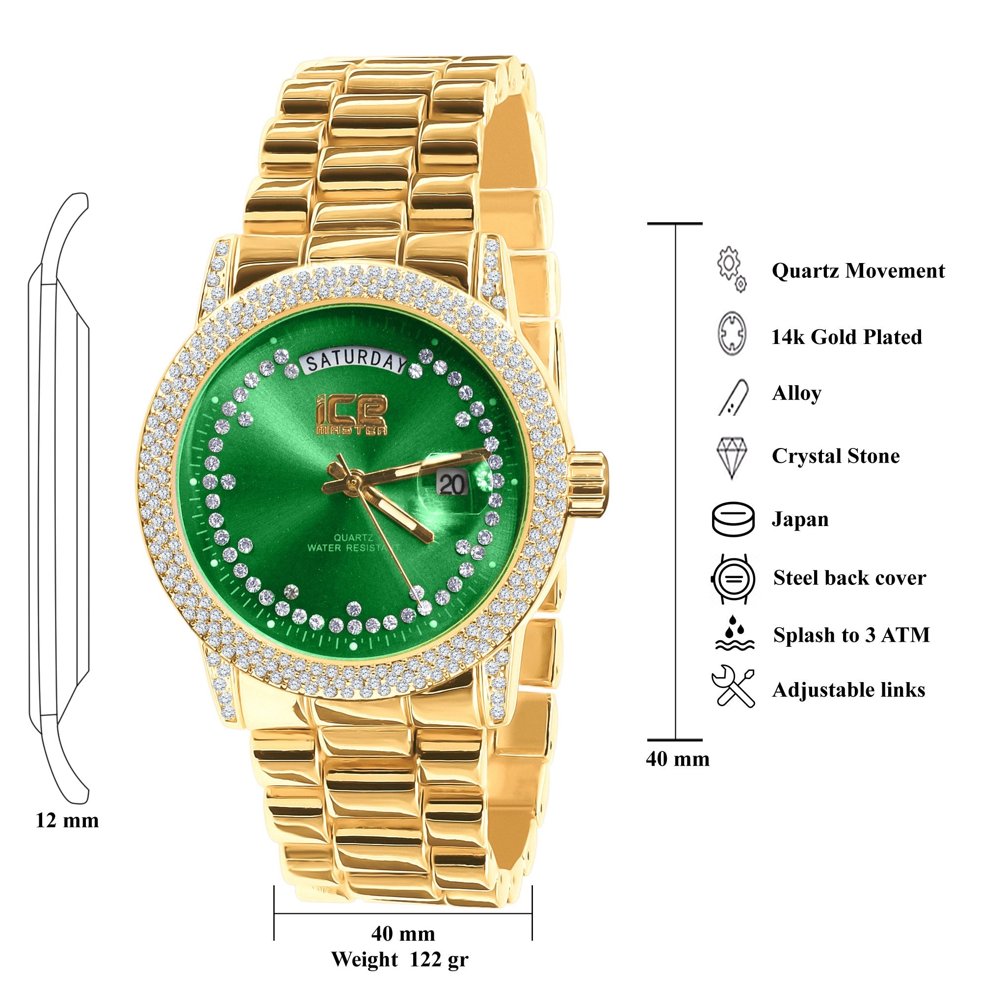 Grandeur Bling Metal Watch | 5626513