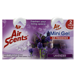 Air Scents Lavender Scented Mini Gel Air Freshener 2 x 60g