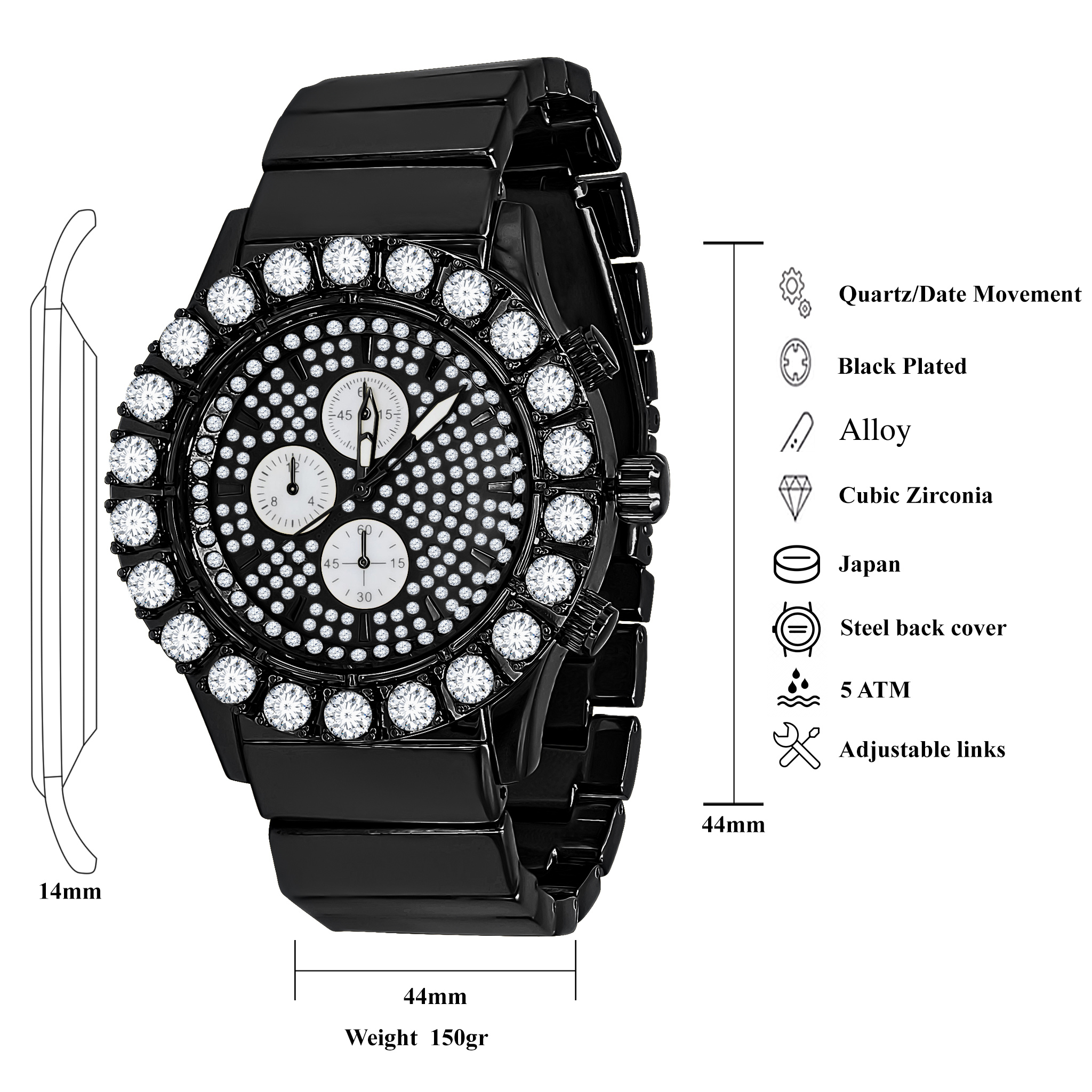 SANGUINE HIP HOP METAL WATCH | 562783