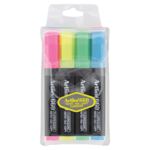 Artline 660 Highlighter 4 Pack - myhoodmarket