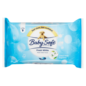Baby Soft Fresh White Toilet Tissue Wipes 42 Pack - myhoodmarket