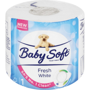 Baby Soft White 2 Ply Toilet Roll - myhoodmarket