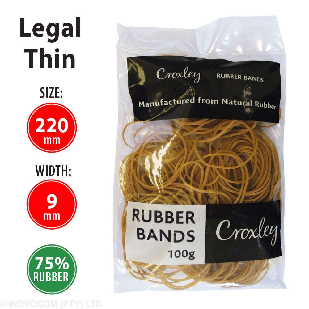 Croxley Rubber Bands Legal Thin 100g