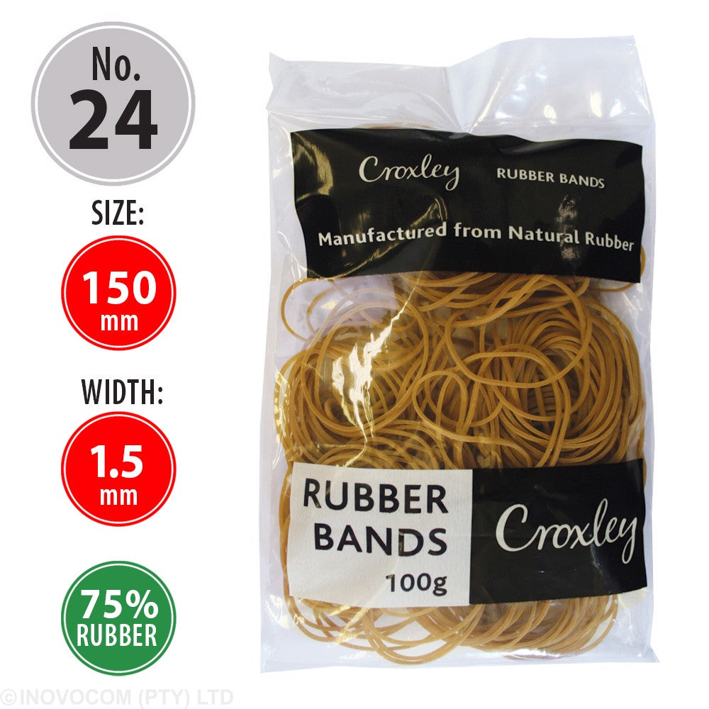 Croxley Rubber Bands No 24 100g