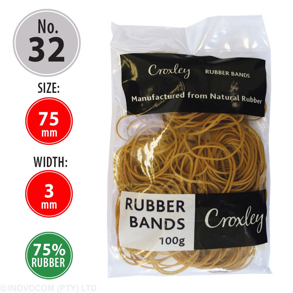 Croxley Rubber Bands No 32 100g