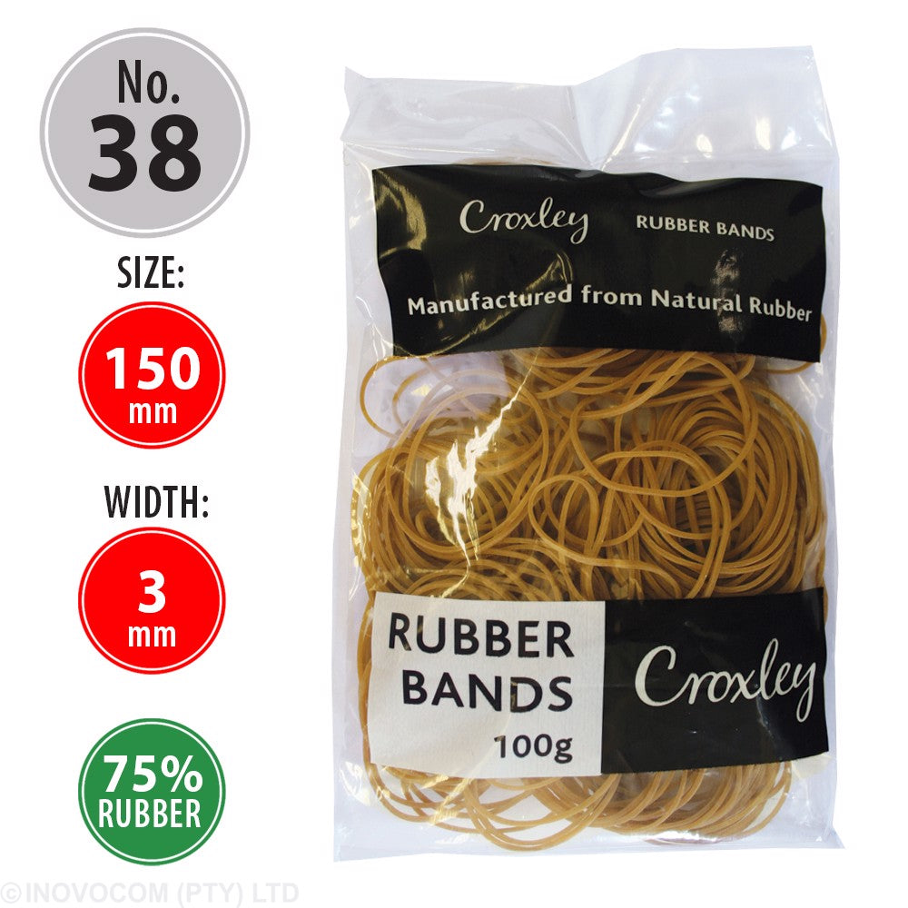 Croxley Rubber Bands No 38 100g