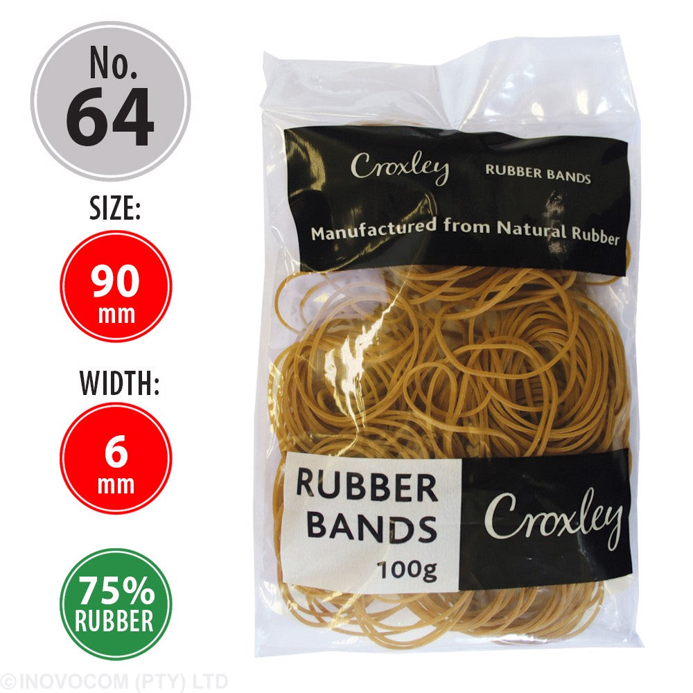 Croxley Rubber Bands No 64 100g
