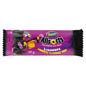 Beacon Allsorts Liqorope Liquorice Flavoured Rope 49g