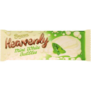 Beacon Heavenly Mint White Bubbles Chocolate Slab 90g