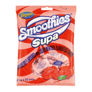 Beacon Smoothies Supa Strawberry Flavoured Sweets 50 Pack