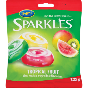 Beacon Sparkles Tropical Fruit Sweets 125g