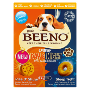 Beeno Day & Night Bacon & Egg-Chamomile & Honey Flavoured Small Dog Biscuits 1kg