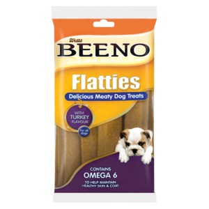 Beeno Flatties Turkey Flavoured Meaty Dog Treats 120g