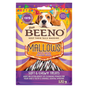 Beeno Mallows Maple Bacon Flavoured Swirl Dog Treats 120g