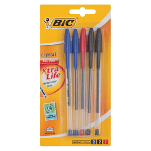 Bic Assorted Crystal Ballpoint Pens 5 Pack - myhoodmarket