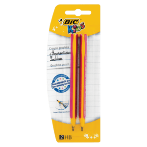 Bic Beginner Pink Girls Pencil 2 Pack - myhoodmarket