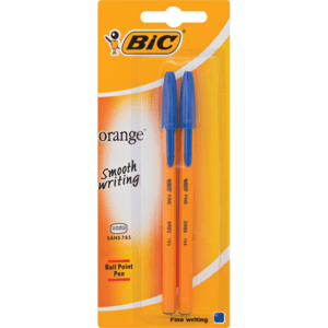 Bic Blue Ball Point Pens 2 Pack - myhoodmarket