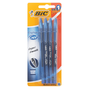 Bic Blue Gel Pen 4 Pack - myhoodmarket