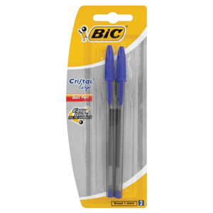 Bic Cristal Large Blue Ball Pen 2 Pack - myhoodmarket