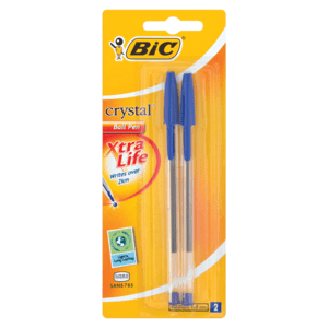 Bic Crystal Blue Ball Pen 2 Pack - myhoodmarket