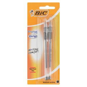 Bic Crystal Grip Ballpoint Pen 2 Pack - myhoodmarket