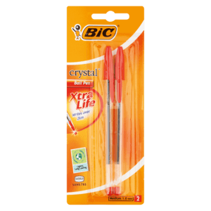 Bic Crystal Red Ballpoint Pen 2 Pack - myhoodmarket